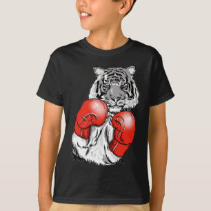 Funny Boxing Tiger With Red Gloves Kids Adults T-Shirt