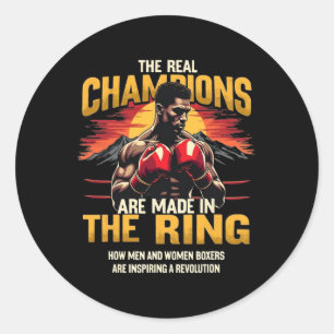 Funny Boxing - Yes Classic Round Sticker