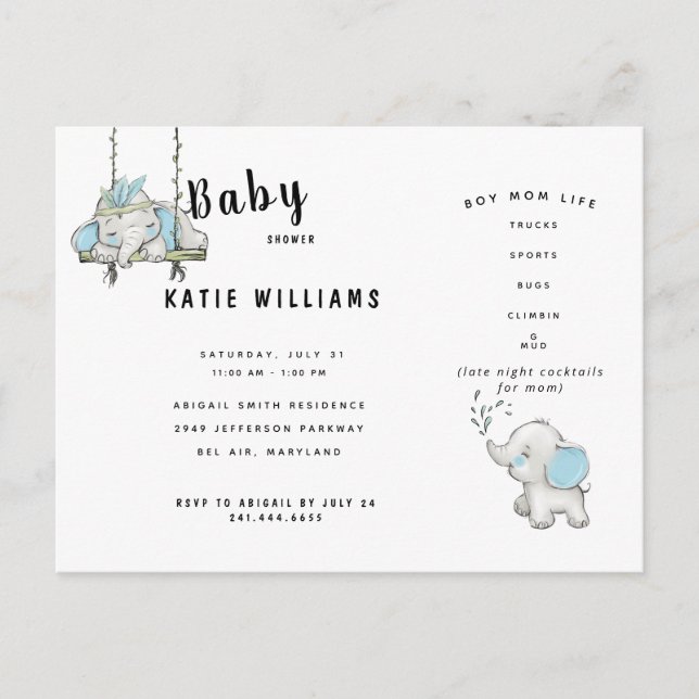 Funny Boy Life Baby Shower Invitation (Front)