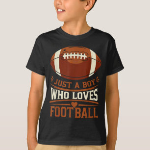 Funny Boy Loves Football Sports Fan T-Shirt