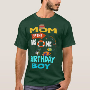 Funny Boy Outfit Mum Of The Birthday Fish Ally One T-Shirt