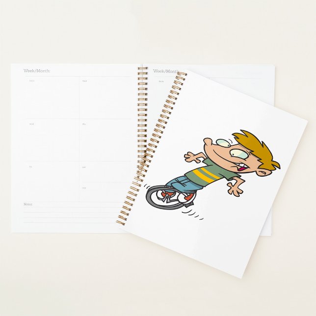 Funny Boy Riding Unicycle Planner (Creator Uploaded)