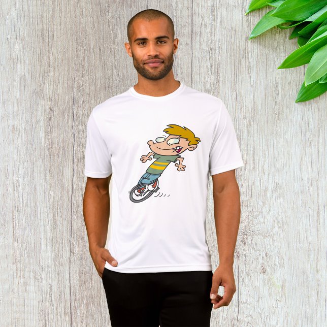 Funny Boy Riding Unicycle T-Shirt (Creator Uploaded)