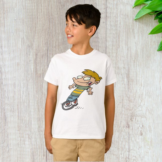 Funny Boy Riding Unicycle T-Shirt (Creator Uploaded)