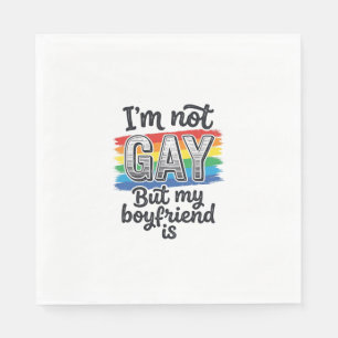 Funny Boyfriend Pride Vintage Engraving Shirt Desi Napkin