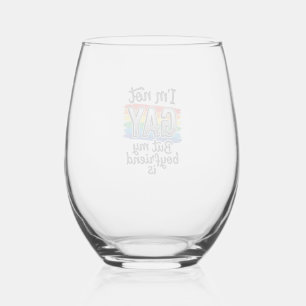 Funny Boyfriend Pride Vintage Engraving Shirt Desi Stemless Wine Glass
