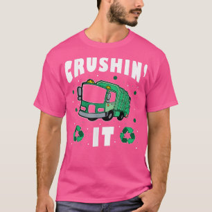 Funny boy's  Crushing it  - Garbage Truck  T-Shirt