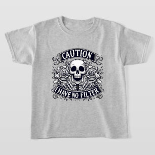 Funny boys filter word art skeleton T-Shirt