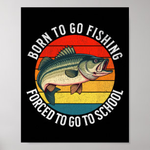 Funny Boys Fishing Fisherman Kids Boys Poster
