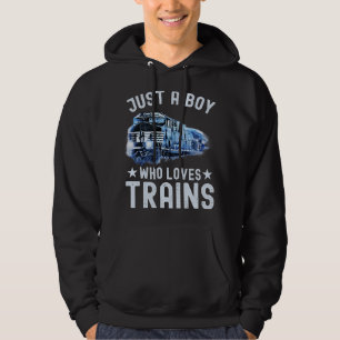 Funny Boys Just A Boy Who Loves Trains This Boy Lo Hoodie