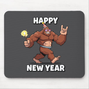 Funny Boys Nye Outfit, Mens Fireworks Bigfoot Happ Mouse Pad