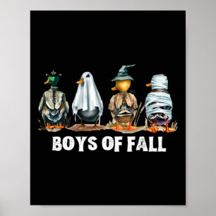 Funny Boys Of Fall Duck Hunting Halloween Costume  Poster
