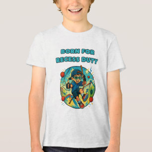 funny boys' recess t-shirt Tri-Blend shirt