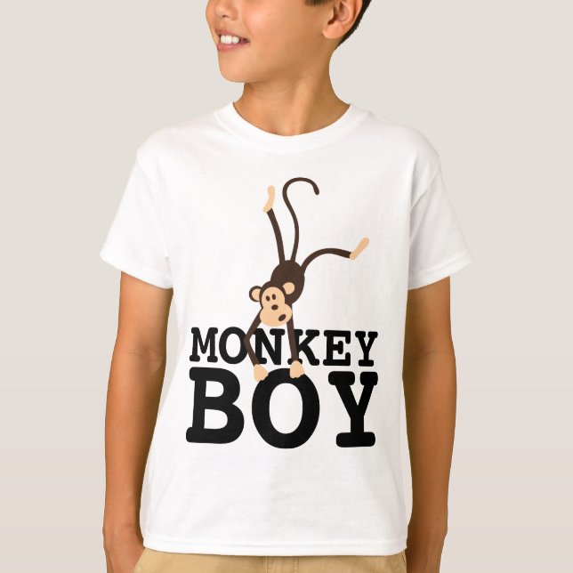 FUNNY BOYS T-SHIRTS, MONKEY BOY T-Shirt (Front)