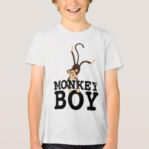 FUNNY BOYS T-SHIRTS, MONKEY BOY Tri-Blend SHIRT