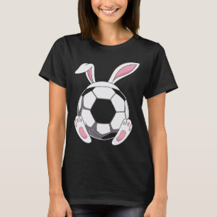 Funny Boys Teens Men Happy Easter Soccer Bunny Coa T-Shirt
