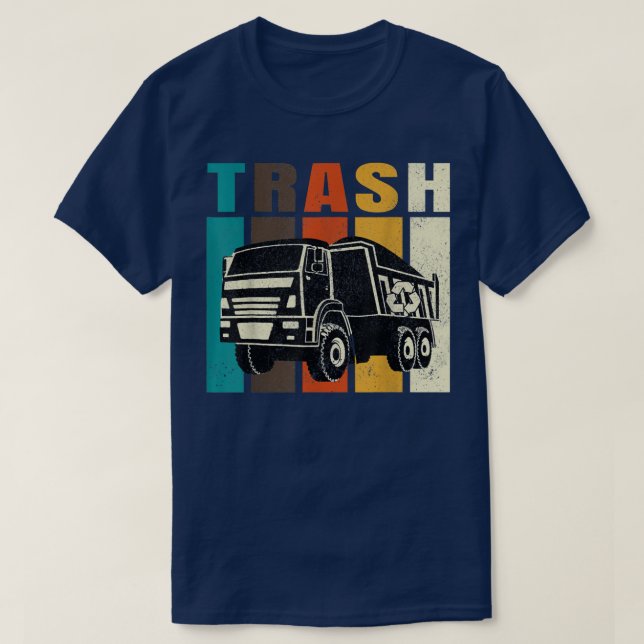 Funny Boy's Vintage Garbage Truck 512 T-Shirt (Design Front)