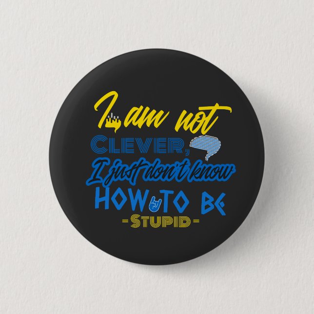 Funny, Brain Design 6 Cm Round Badge (Front)