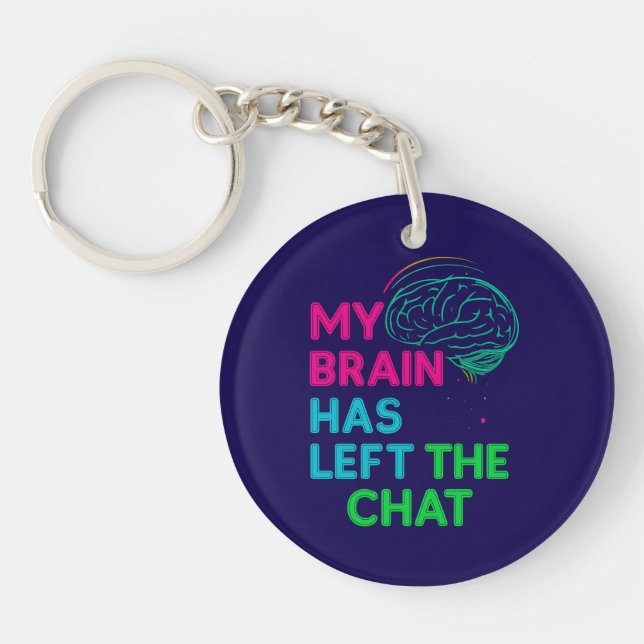 Funny Brain Fog Keychain (Front)