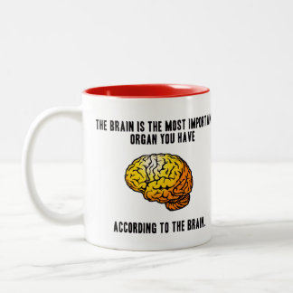 Funny Brain Jokes - Subjectivity Two-Tone Coffee Mug