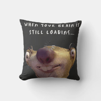 Funny Brain Loading Meme – Relatable Humorous Art Cushion