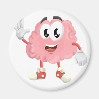 Funny Brain Waving Cartoon Magnet