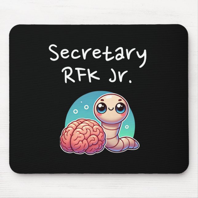 Funny Brain Worm Secretary Rfk Jr.  Mouse Pad (Front)