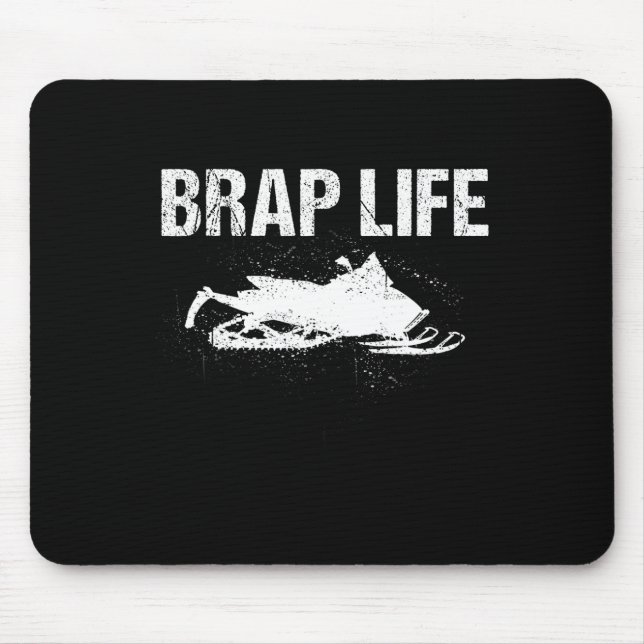Funny Brap Snowmobile Gift For Snowmobiling Lover  Mouse Pad (Front)