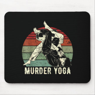 Funny Brazilian Jiu Jitsu BJJ Murder Yoga Retro Mouse Pad