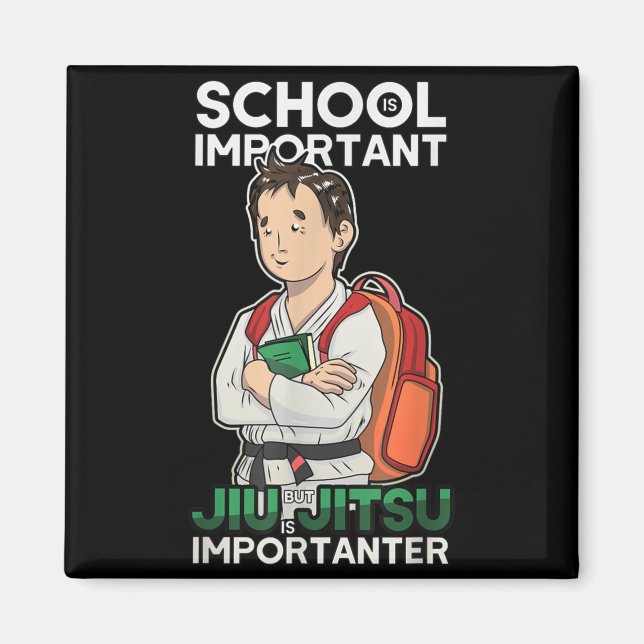 Funny Brazilian Jiu Jitsu Kid Magnet (Front)