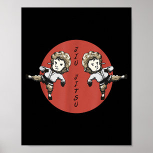 Funny Brazilian Jiu Jitsu Llama Poster