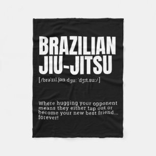 Funny Brazilian Jiu-Jitsu Quote Humour Definition Fleece Blanket