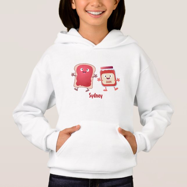 Funny bread and jam cartoon characters (Front)