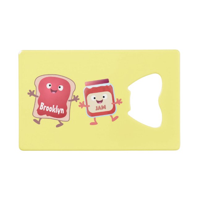 Funny bread and jam cartoon characters (Front (Horizontal))