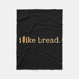 Funny Bread Lover Minimalist Sourdough Baking  Fleece Blanket