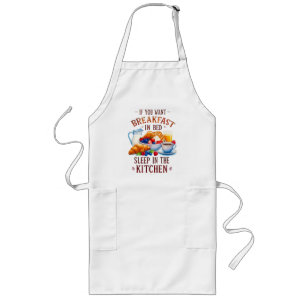 Funny Breakfast Food Design Long Apron
