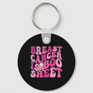Funny Breast Cancer Is Boo Sheet Ghost Pink Ribbon Key Ring