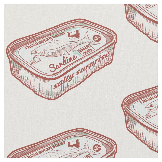 Funny breath mints fabric (Close Up)