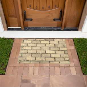 Funny Brick floor texture pattern photo modern Doormat