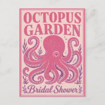 Funny Bridal Shower Octopus Coastal Party