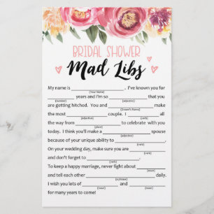 Funny Bridal Shower or Hen Party game