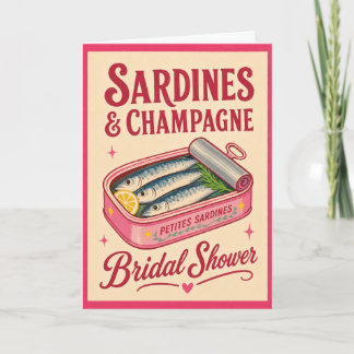 Funny Bridal Shower Sardines Coastal Party Card
