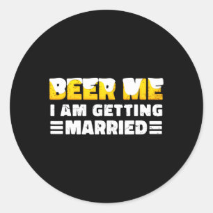 Funny Bride And Groom Bachelor Party Classic Round Sticker