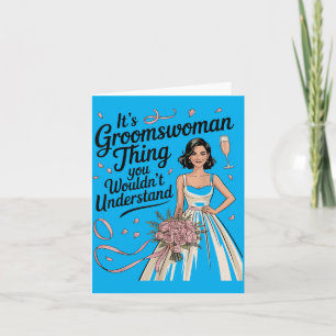 Funny Bride And Groom Female Wedding Attendant Card