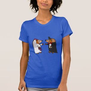 Funny Bride and Groom Hedgehog Wedding Art T-Shirt