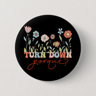 Funny Bride Bachelorette Party Bride Floral Turn D 6 Cm Round Badge