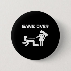 Funny Bride Groom Wedding Bachelor Bachelorette Pa 6 Cm Round Badge