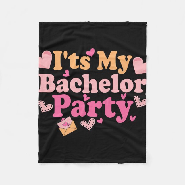 Funny Bride Groom Wedding Bachelor Bachelorette Pa Fleece Blanket (Front)