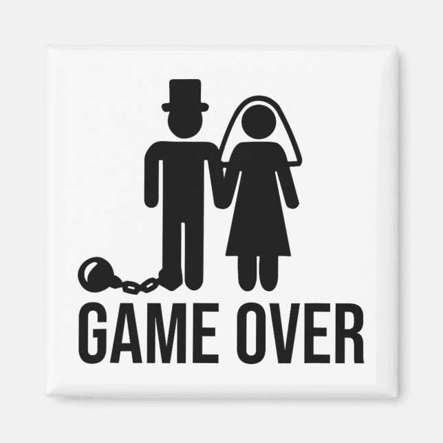 Funny Bride Groom Wedding Bachelor Bachelorette Pa Magnet (Front)