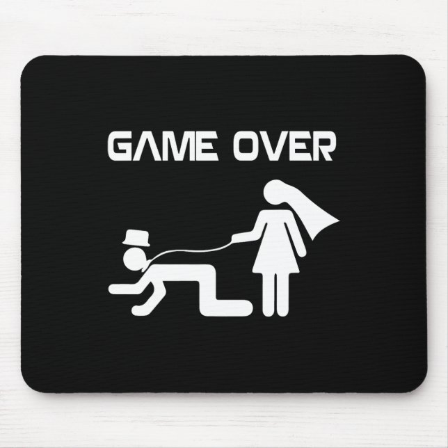 Funny Bride Groom Wedding Bachelor Bachelorette Pa Mouse Pad (Front)
